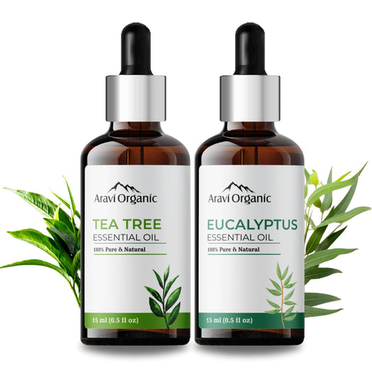 Aravi Organic Tea Tree And Eucalyptus Essential Oil 15 ml