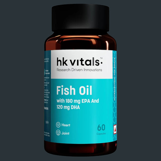 HealthKart HK Vitals Omega-3 Fish Oil | 60 Capsules for Heart & Joint Support