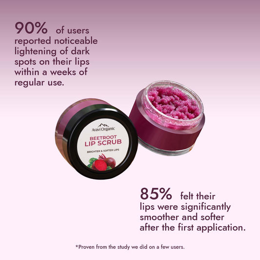 Aravi Organic Beetroot Lip Scrub 15 gm