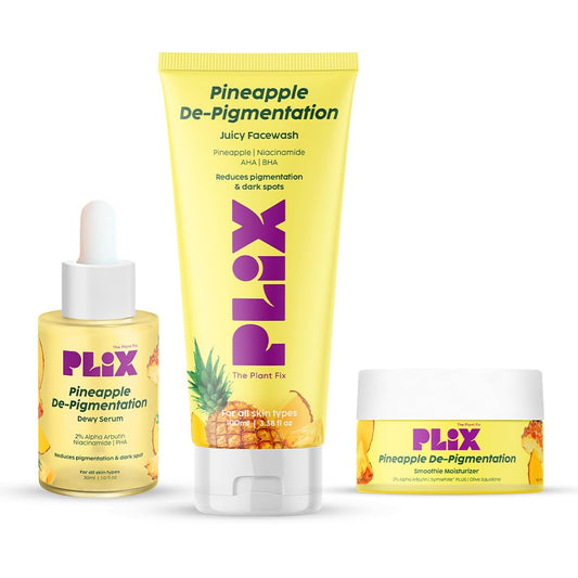 PLIX Cleanser, Facewash Serum and Moisturizer Combo Pack of 3