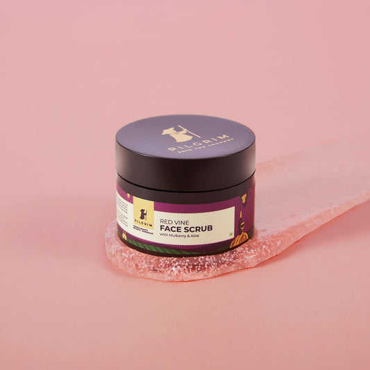 Pilgrim Red Vine Face Scrub with Mulberry & Aloe -50gm