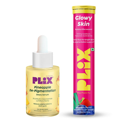 PLIX Skin Glow 15 Effervescent Tablets Serum Combo(Pack of 2)