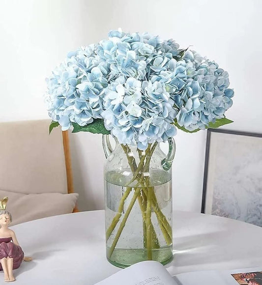 1 Pcs Artificial Hydrangea Fake Flowers Bunch Home Decorative (Without Vase Pot) ARF-1