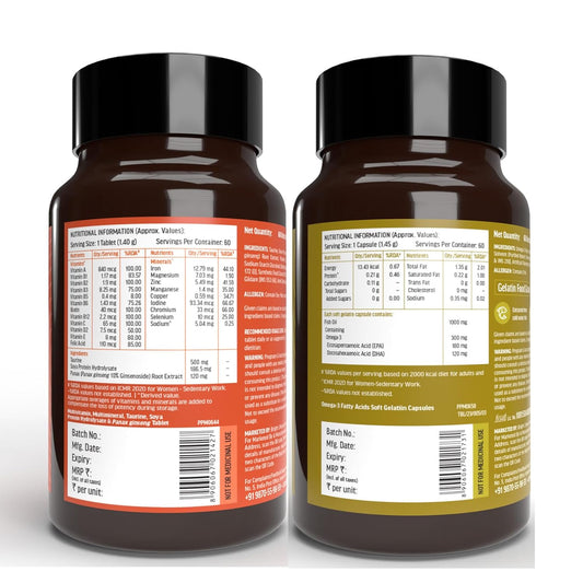 HK Vitals Multivitamin & Omega 3 1000mg Combo