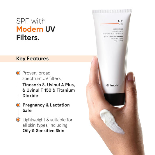 Minimalist Sunscreen SPF 60 PA ++++ | Broad Spectrum Sunscreen 50 gm