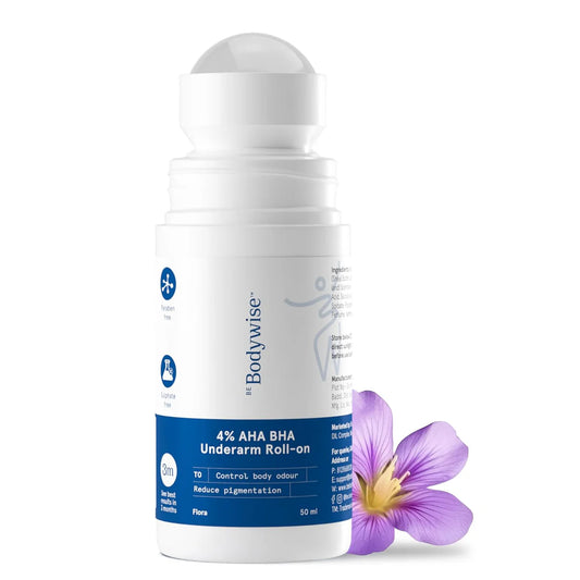 Be Bodywise 4% AHA BHA UnderArm Roll On - Flora -50 ml