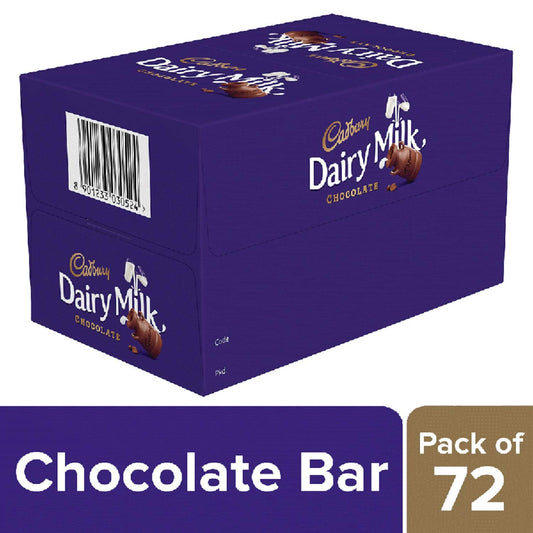 Cadbury Dairy Milk Chocolate Bar 6.6g – Pack of 72 | Creamy Milk Chocolate Treats