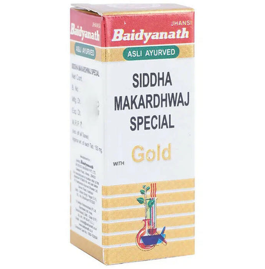 Baidyanath Siddha Makardhwaj Special Tablets With Gold -25 tabs