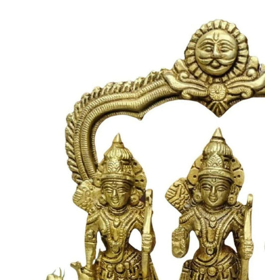 Brass Handcrafted Shree Ram Ji Sita Laxman Hanuman Statue Idol