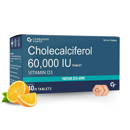 Carbamide Forte Cholecalciferol - 60000 IU Vitamin D3 - 40 Tablets
