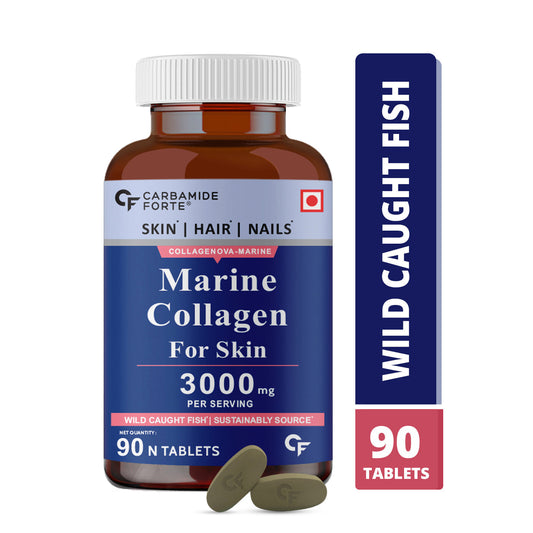 Carbamide Forte Hydrolyzed Marine Collagen Peptides 3000mg - 90 Tablets