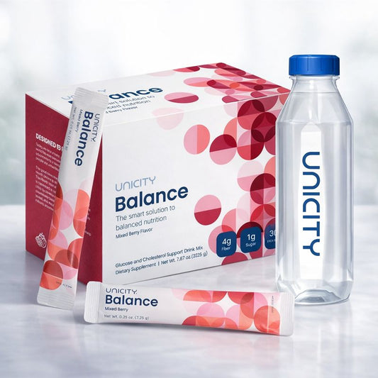 Unicity Balance Mixed Berry Drink Mix – 30 Sachets Packs + FREE Bottle