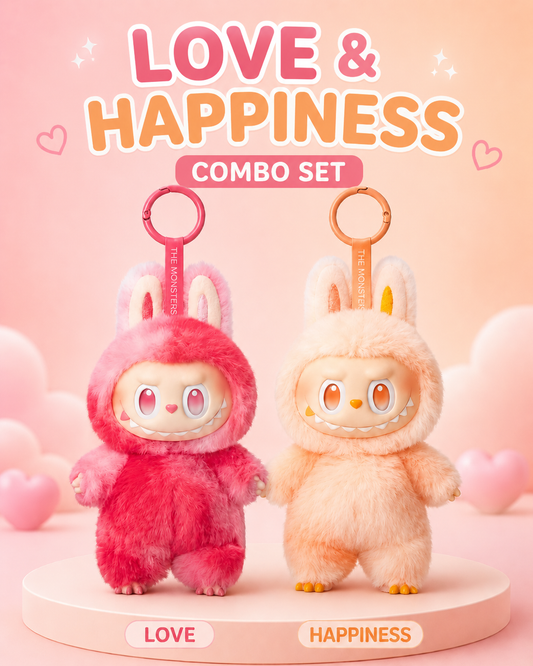 Labubu Doll Gift Set – Love & Happiness Plush Doll Combo