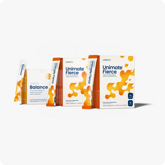 Unicity Unimate Fierce 60 Pack & Balance Natural Orange 30 Pack Combo