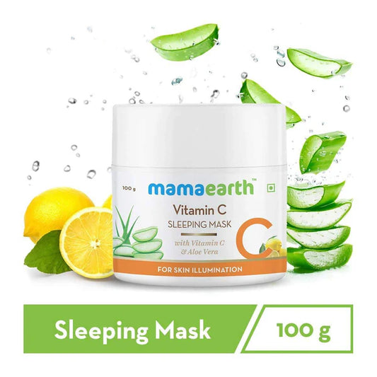 Mamaearth Vitamin C Sleeping Mask with Aloe Vera for Skin Illumination- 100 gm