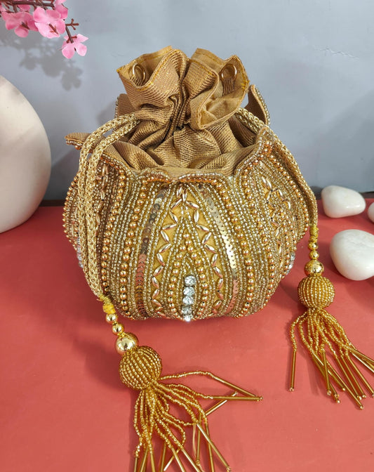 lotus Potli Bag Wedding Gift Unique Purse