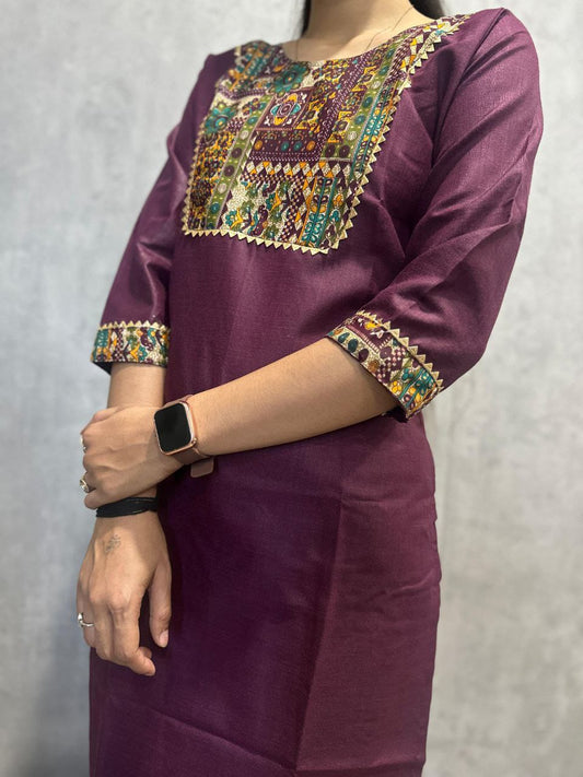 Cotton With Beautiful Digital Print Full Stitched Kurti
