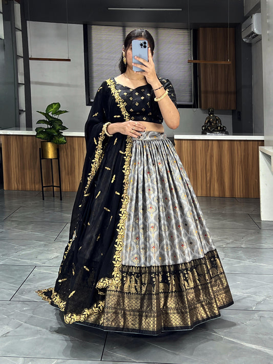 Soft Dola Silk Fully Printed Lehenga Choli & Dupatta