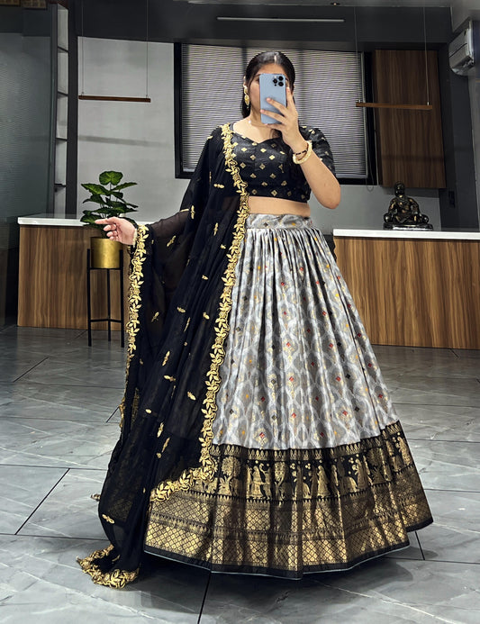 Soft Dola Silk Fully Printed Lehenga Choli & Dupatta