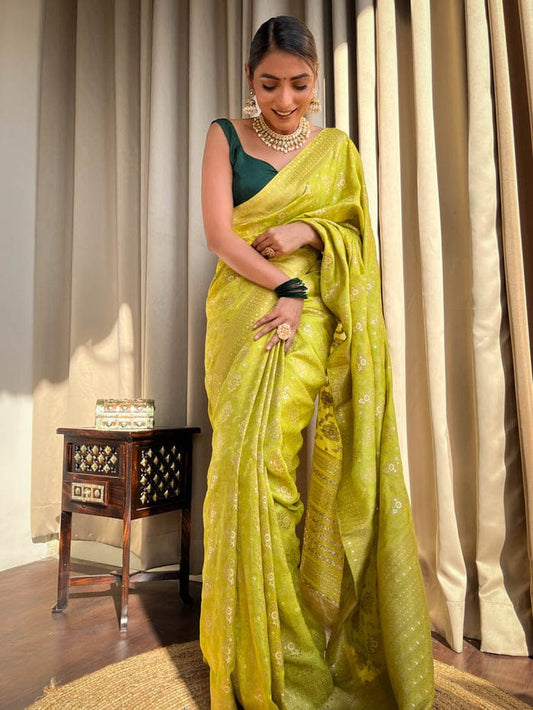 Banarasi Soft Silk Jacquard Border Saree