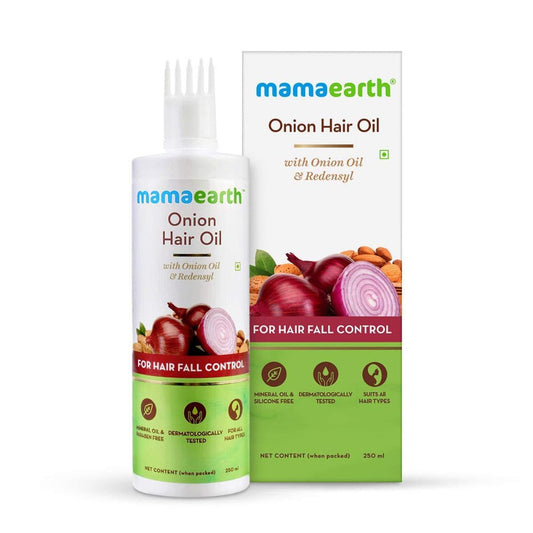 Mamaearth Onion Hair Oil With Onion & Redensyl For Hair Fall Control -150 ml - Pack of 1
