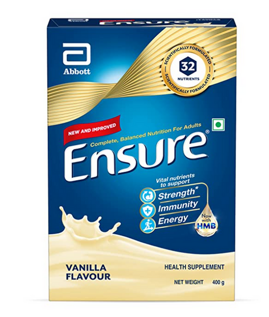 Ensure Nutritional Powder Vanilla Flavour - Balanced Nutrition Drink, Helps in Weight Management