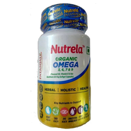Patanjali Nutrela Organic Omega 3, 6, 7, 9 Capsules - 60 Caps