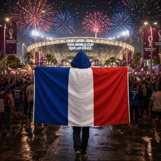 Football Match Fan Cape Poncho with Country Flag Design