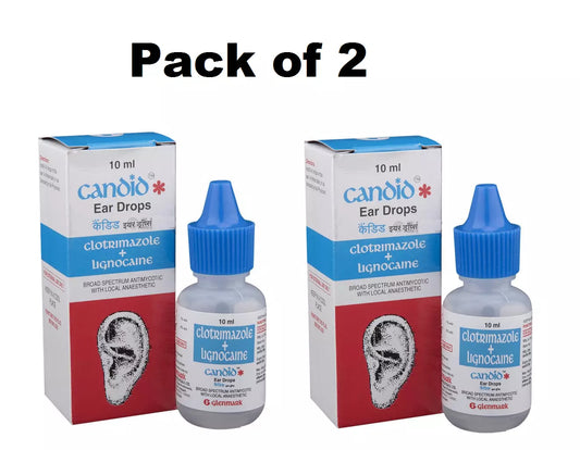Can-did Ear Drops – Gentle Ear Care Solution (Pack of 2, 10ml Each)