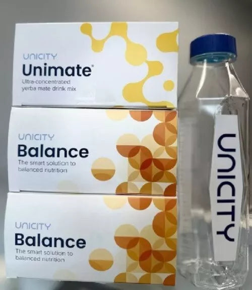 Unicity Unimate Lemon Ginger & Balance Powder Drink Mix Combo – 30 + 60 Pack