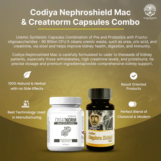 Uveda Naturals Codiya Nephroshield Mac & Creatnorm Capsules