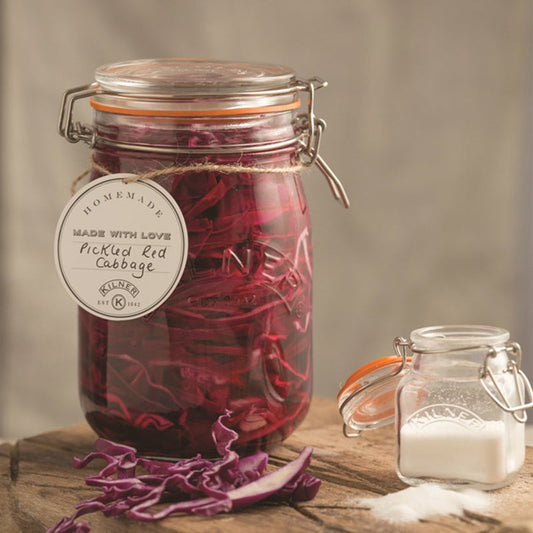 Clip Top Clear Glasses Round Jar | 500ml, 1 Litre, 2 Litre, 350ml