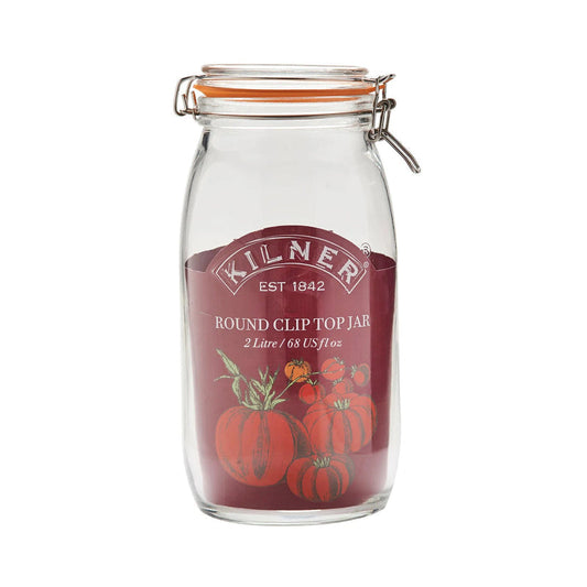 Clip Top Clear Glasses Round Jar | 500ml, 1 Litre, 2 Litre, 350ml