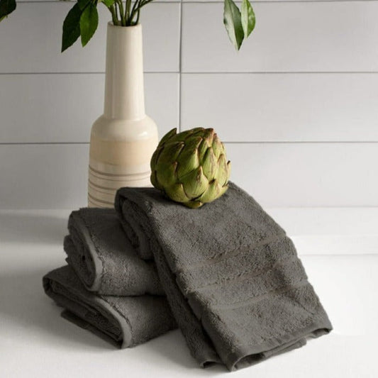 Grey Bamboo Hand Towel | Set of 3