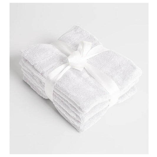 Classic White Bamboo Face Towel | Set of 3