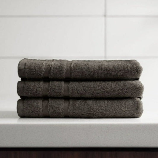 Grey Bamboo Face Towel | Set of 3