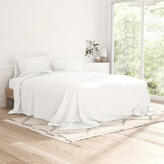Classic White Bamboo Bedsheet Set | Multiple Sizes