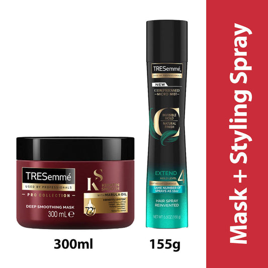 Tresemme Keratin Mask & Hold Level 4 Spray Combo