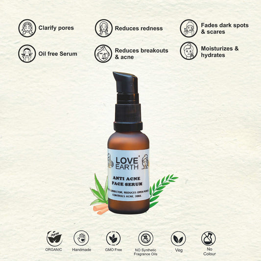 Love Earth Anti Acne Face Serum - 30ml