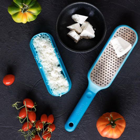 2-in-1 Zester & Collector | Japanese Stainless Steel with Silicone Grip