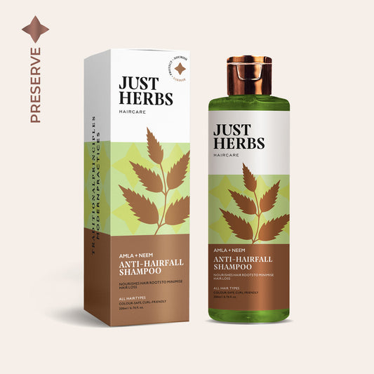 Just Herbs Anti-Hairfall Shampoo with Amla & Neem