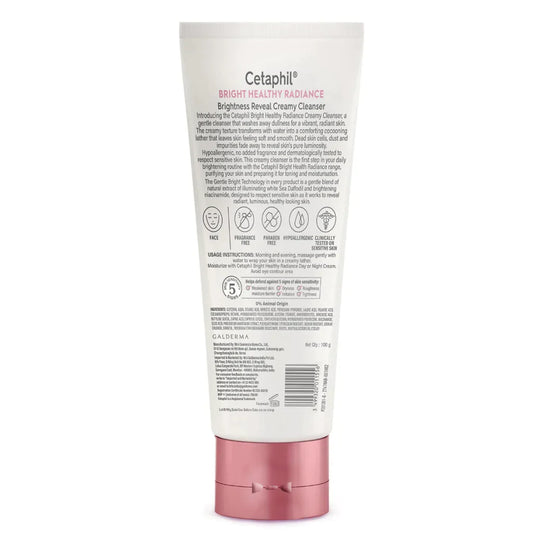 Cetaphil Bright Healthy Radiance Brightness Reveal Creamy Cleanser -100 gm