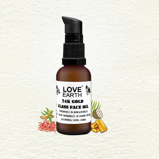 Love Earth 24K Gold Glass Face Oil - Glow - 30ml