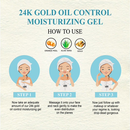 Love Earth 24K Gold Oil Control Moisturizing Gel - 50 gms