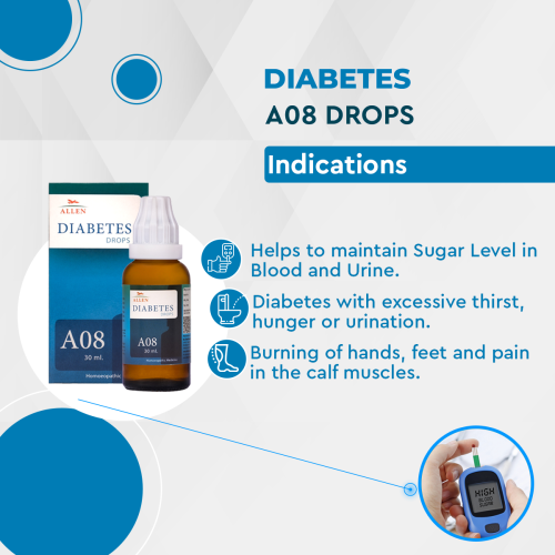 Allen Homeopathy A08 Diabetes Drops