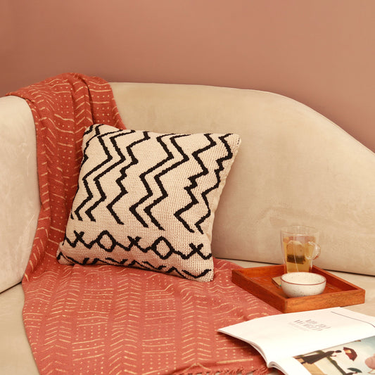 Abstract Printed Square Cushion Cover | Multiple Colors