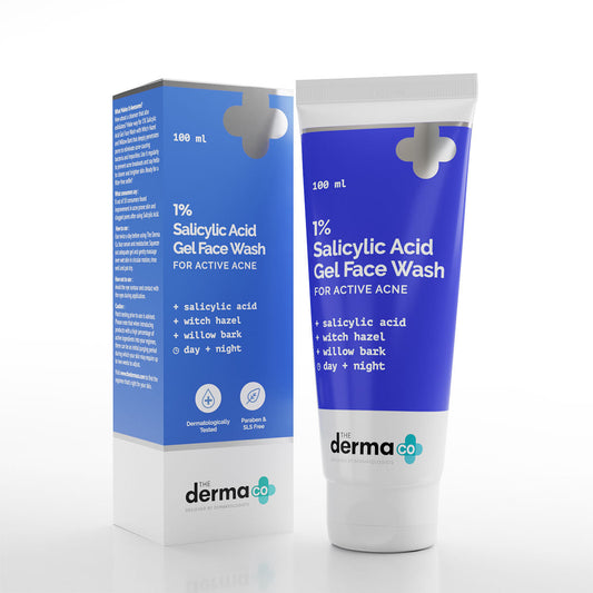 Description The Derma Co 1% Salicylic Acid Gel Face Wash with Salicylic Acid & Witch Hazel Quantity: 100 ml