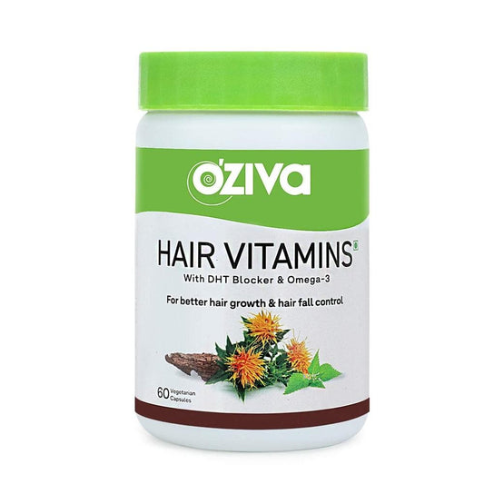 OZiva Hair Vitamins (With Dht Blocker & Omega 3) 60 capsules