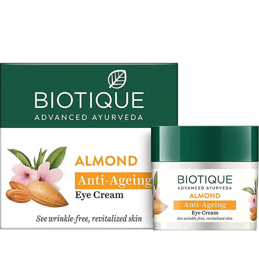 Biotique Advanced Ayurveda Bio Almond Soothing & Nourishing Eye cream - 15 gms