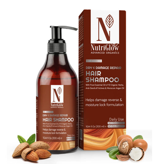 NutriGlow Advanced Organics Bio Dry and Damage Repair Shampoo - 300 ml